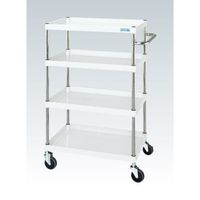 CSパールワゴン(中量タイプ/均等耐荷重150kg/ナイロンウレタン車/H1500mm/4段/移動式) CSPー90154YNUW 1台（直送品）