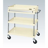 CSパールワゴン(中量タイプ/均等耐荷重130kg/サイレントエラストマー車/H880mm/3段/移動式/引出し付) CSPー6083ASE（直送品）