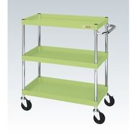 サカエ CSパールワゴン(中量タイプ/均等耐荷重150kg/ナイロンウレタン車/H880mm/3段/移動式) CSPー6083NU 1台（直送品）