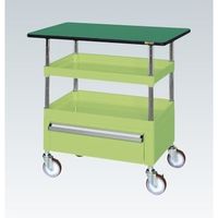 CSパールワゴン(中量タイプ/均等耐荷重130kg/改正RoHS10物質対応サカエリューム天板/ナイロンウレタン車/H900mm/2段+天板（直送品）