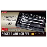 藤原産業 EーValue ソケットレンチセット 27pcs ESRー2027M 1個（直送品）