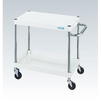 サカエ CSパールワゴン(軽量タイプ/均等耐荷重100kg/ゴム車/H600mm/2段/移動式) CSPー6062LYW 1台（直送品）