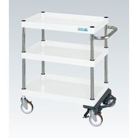 CSパールワゴン(中量タイプ/均等耐荷重150kg/サイレントエラストマー車/H740mm/3段/移動式/フットブレーキ付) CSPー607（直送品）