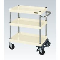 CSパールワゴン(中量タイプ/均等耐荷重150kg/サイレントエラストマー車/H740mm/3段/移動式/フットブレーキ付) CSPー757（直送品）