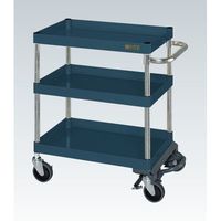 CSパールワゴン(中量タイプ/均等耐荷重150kg/サイレントエラストマー車/H740mm/3段/移動式/フットブレーキ付) CSPー757（直送品）
