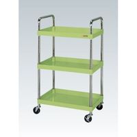 サカエ CSパールワゴン(軽量タイプ/均等耐荷重150kg/ゴム車/H1025mm/3段/移動式) CSPー6083LUT 1台（直送品）