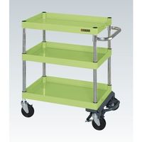 CSパールワゴン(中量タイプ/均等耐荷重150kg/ナイロンウレタン車/H880mm/3段/移動式/フットブレーキ付) CSPー1283BR（直送品）
