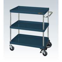 CSパールワゴン(中量タイプ/均等耐荷重150kg/サイレントエラストマー車/H880mm/3段/移動式/フットブレーキ付) CSPー608（直送品）