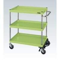 CSパールワゴン(中量タイプ/均等耐荷重150kg/サイレントエラストマー車/H880mm/3段/移動式/フットブレーキ付) CSPー908（直送品）