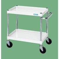 サカエ CSパールワゴン(中量タイプ/均等耐荷重150kg/ゴム車/H600mm/2段/移動式) CSPー6062W 1台（直送品）
