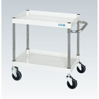 CSパールワゴン(中量タイプ/均等耐荷重150kg/サイレントエラストマー車/H600mm/2段/移動式) CSPー9062YSEW 1台（直送品）