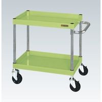 サカエ CSパールワゴン(中量タイプ/均等耐荷重150kg/ナイロンウレタン車/H600mm/2段/移動式) CSPー6062YNU 1台（直送品）