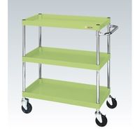 CSパールワゴン(中量タイプ/均等耐荷重150kg/サイレントエラストマー車/H880mm/3段/移動式) CSPー6083YSE 1台（直送品）