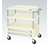 CSパールワゴン(中量タイプ/均等耐荷重120kg/ナイロンウレタン車/H880mm/3段/移動式/引出し付) CSPー6083A2NUI（直送品）