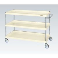 サカエ CSパールワゴン(中量タイプ/均等耐荷重150kg/ゴム車/H1080mm/3段/移動式) CSPー12113I 1台（直送品）