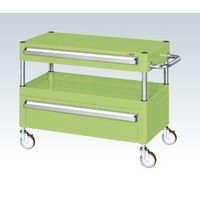 CSパールワゴン(中量タイプ/均等耐荷重120kg/ナイロンウレタン車/H600mm/2段/移動式/引出し付) CSPー6061ACNU（直送品）