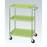 CSパールワゴン(中量タイプ/均等耐荷重150kg/ナイロンウレタン車/H1080mm/3段/移動式) CSPー60113YNU 1台（直送品）