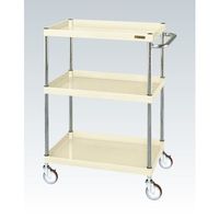 CSパールワゴン(中量タイプ/均等耐荷重150kg/サイレントエラストマー車/H1080mm/3段/移動式) CSPー75113SEI 1台（直送品）