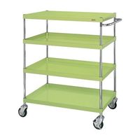 サカエ CSパールワゴン(重量タイプ/均等耐荷重400kg/ゴム車/H1200mm/4段/移動式) CSPー10124H 1台（直送品）