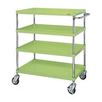 サカエ CSパールワゴン(重量タイプ/均等耐荷重400kg/ゴム車/H1200mm/4段/移動式) CSPー12124H 1台（直送品）