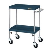 サカエ CSパールワゴン(軽量タイプ/均等耐荷重75kg/ゴム車/H725~975mm/2段/移動式) TCSPー7572D 1台（直送品）