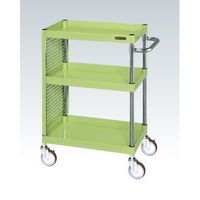 CSパールワゴン(中量タイプ/均等耐荷重150kg/ナイロンウレタン車/H880mm/3段/移動式/全面パンチングパネル付) CSPー608（直送品）