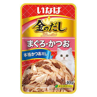 いなば 金のだし 猫 まぐろ・かつお 40g 6袋 キャットフード パウチ