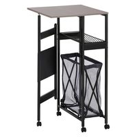 アイリスオーヤマ ランドリーワゴン スリム ランドリーラック 天板付きランドリーワゴン スリムタイプ バスケット付 TLAW-B220 ブラック（直送品）