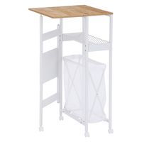 アイリスオーヤマ 天板付きランドリーワゴン　スリムタイプ　バスケット付　ホワイト TLAW-B220 1台（直送品）