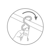 エコー金属 くねっと曲がるS字フック 　2種アソート　デザイン・数量指定不可 1セット（1袋（2個入り）×10）