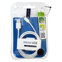 エアージェイ 【+ECO】microUSBケーブル(充電・データ転送)1M WH UKJ-E2A1M 1本