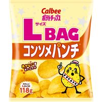 118gポテトチップスＬサイズＢＡＧコンソメパンチ3袋 カルビー ポテトチップス スナック菓子 おつまみ