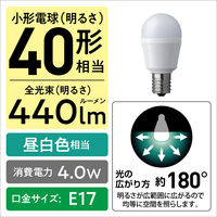 LED電球 E17 パナソニック ミニクリプトン パルック 40W形 昼白色 広配光 Ra80 LDA4NGE17SK4 1個