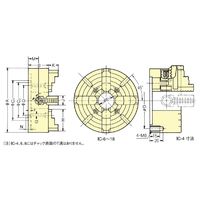 北川鉄工所 インディペンデントチャック ICー6 1個（直送品）