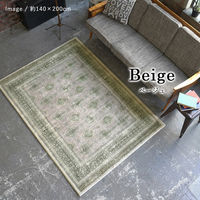 ERARE DICTUM マイクロプリントパイルラグ 1400×2000mm ベージュ 4571581811911 1枚（直送品）