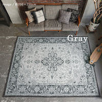 ERARE DICTUM マイクロプリントパイルラグ 1400×2000mm グレー 4573109309849 1枚（直送品）