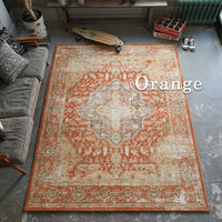 ERARE DICTUM マイクロプリントパイルラグ 1400×2000mm オレンジ 4573109309764 1枚（直送品）