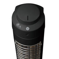 スリムハロゲンヒーター300W コードフック付 ブラック PH-318K 1個