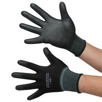 【ウレタン背抜き手袋】小野商事 エステルブラック M AG7701 1組(10双)