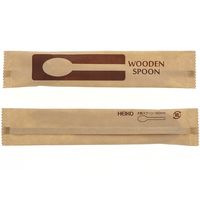 シモジマ 木製スプーン 160mm未晒紙完封 004514116 1袋(100本)