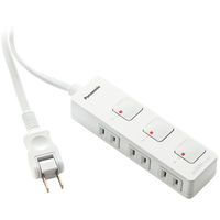 延長コード　電源タップ　2ｍ　3個口　ザ・タップF プレミアム　5個　ホワイトレザー　WHF2323WLWP　パナソニック