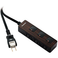 延長コード　電源タップ　2ｍ　3個口　ザ・タップF プレミアム　5個　ダークウッド　WHF2323BMDP　パナソニック