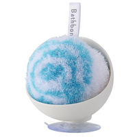 洗面台用スポンジ バスボンくん 洗面台スッキリポンポン抗菌ケース付 ブルー 5個 幅約90×高さ約100×奥行約90mm 山崎産業