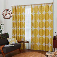 スミノエ DESIGNLIFE カーテン トピアリー イエロー AS-V1367-200170YE １セット(2枚入)（直送品）