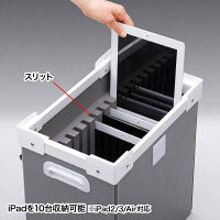 サンワサプライ プラダン製iPad収納ケース（10台用） 幅240×奥行360×高さ380mm CAI-CAB19 1台（直送品）