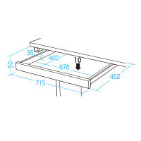サンワサプライ CAI-STシリーズ用引き出し 幅715×奥行452×高さ46mm CAI-STDR2 1個（直送品）