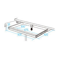 サンワサプライ CAI-STシリーズ用キーボードスライダー CAI-STKB 1個（直送品）