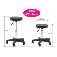 フィフティ・ヴィジョナリー スツール（ブラック） FV-301-BLK（直送品）