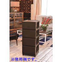 デコニーチェスト 4段 ダークブラウン 幅340×奥行415×高さ861mm DCN-4DBR 1台 JEJ（直送品）