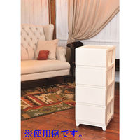 デコニーチェスト 4段 ホワイト 幅340×奥行415×高さ861mm DCN-4WH 1台 JEJ（直送品）